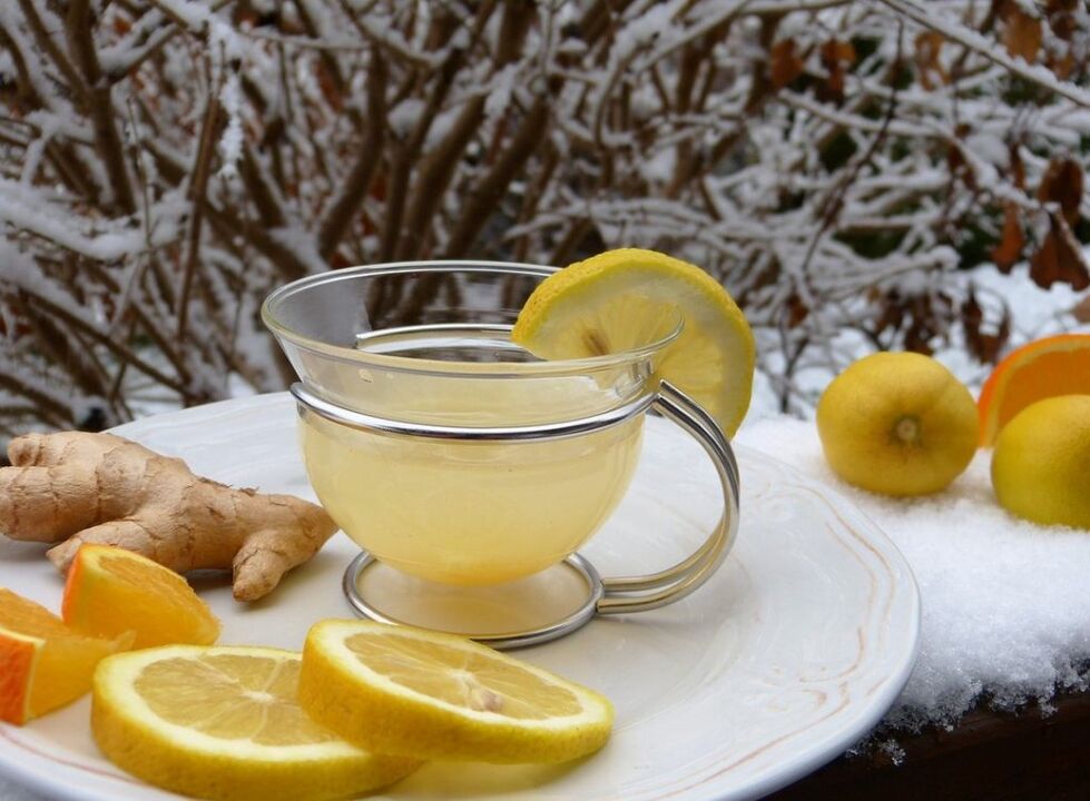 teh dengan lemon berdasarkan halia untuk potensi