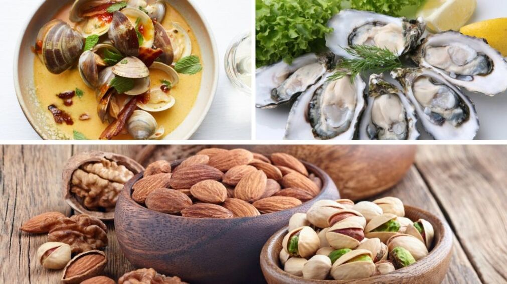Makanan laut dan kacang akan membantu meningkatkan testosteron dalam badan seorang lelaki